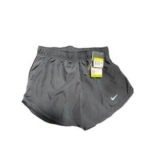 Nike Dri-Fit Tempo Mid-Rise Brief Lined Running Shorts Women's S Black Mesh NWT!